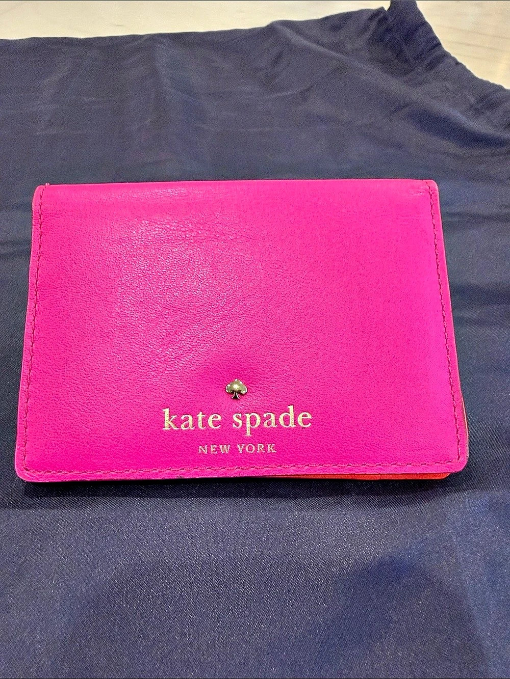 Kate Spade Leather Wallet in Hot Pink & Orange
